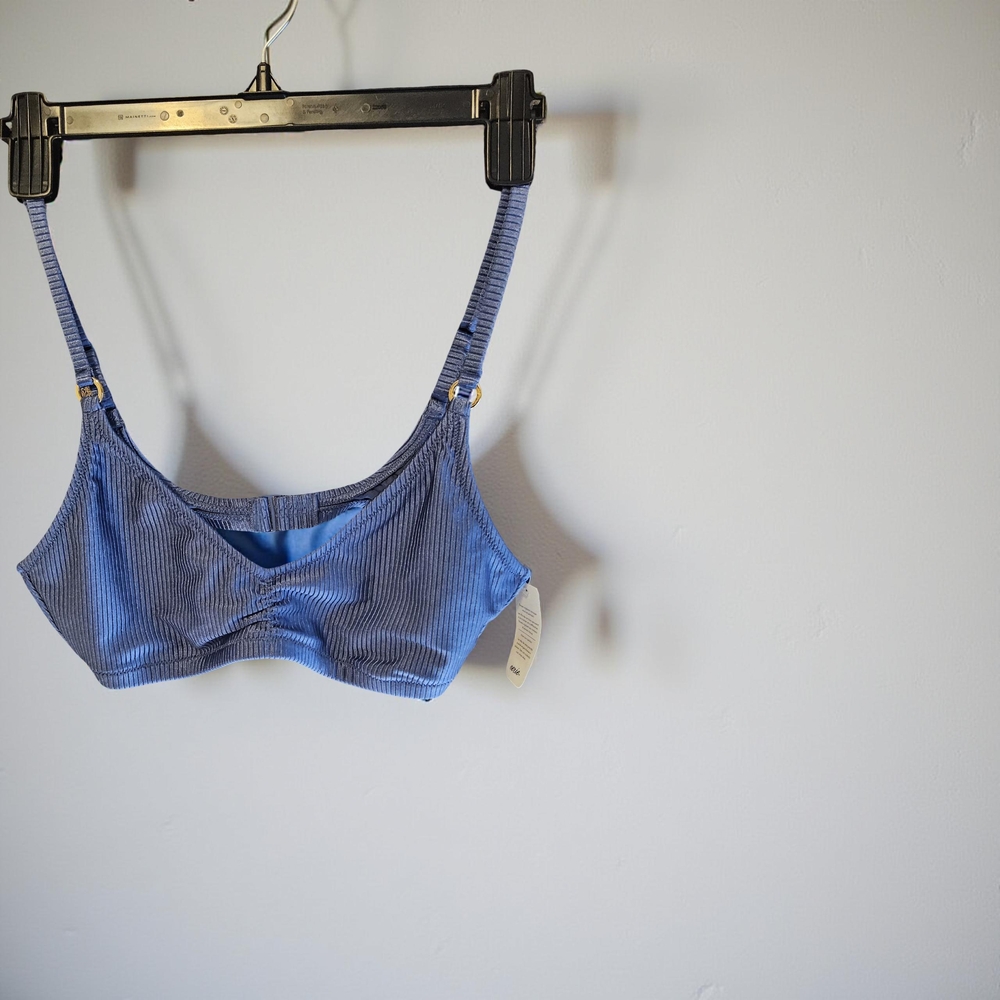 1 New Size Large Aerie Blue Swim Bra with Adjustable Straps